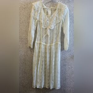 Vtg. Cachet, Bari Protas Lace Wedding, Formal,Prom,Drop Waist Dress/Slip, ‎ 9/10